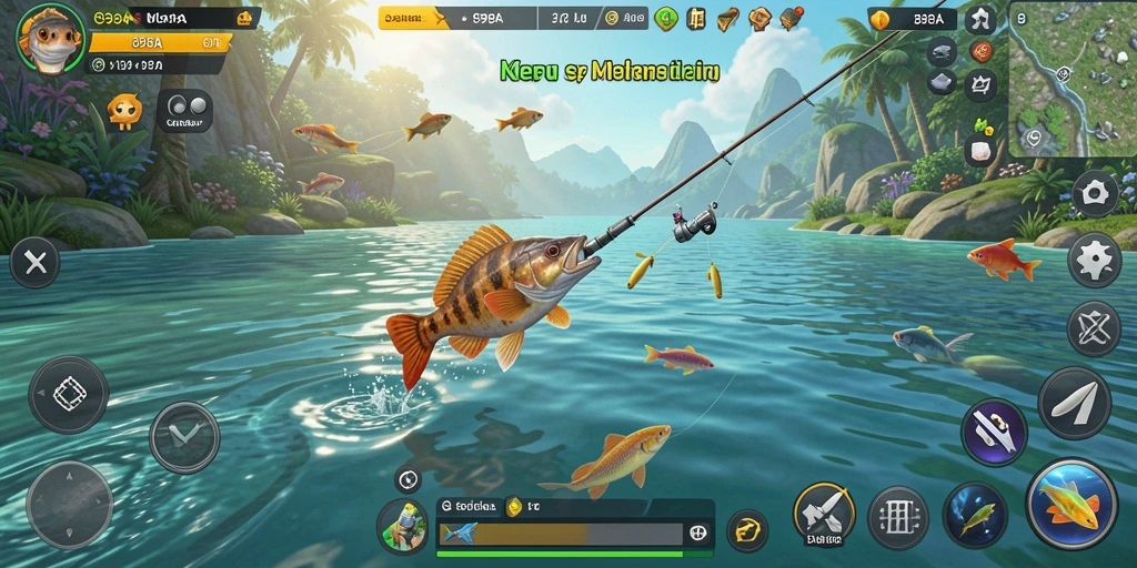 Tangkapan ikan besar dalam gameplay yang memukau.