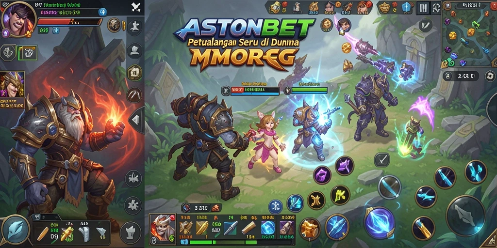 Screenshot ASTONBET menampilkan aksi seru di sepanjang petualangan MMORPG.