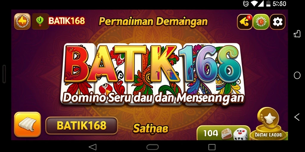 Tampilan gameplay Domino yang menarik di BATIK168.