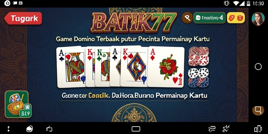 Tampilan gameplay seru dalam BATIK77 yang menampilkan permainan Domino.