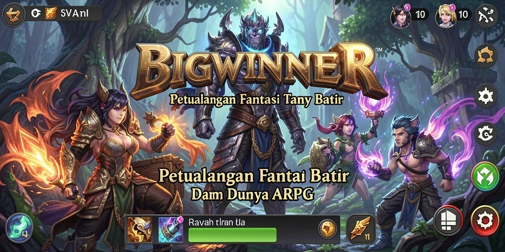 Screenshot menarik dari gameplay aksi dalam BIGWINNER.