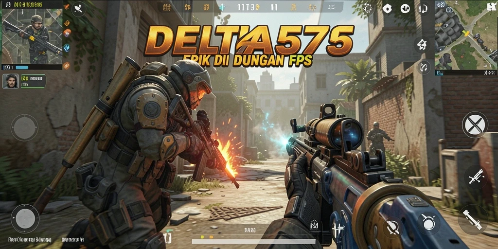 Gameplay mendebarkan di DELTA575 dengan aksi tembak-menembak intens.