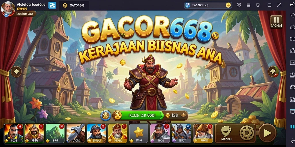 Tangkapan layar utama GACOR668 menunjukkan gameplay membangun bisnis yang menarik.