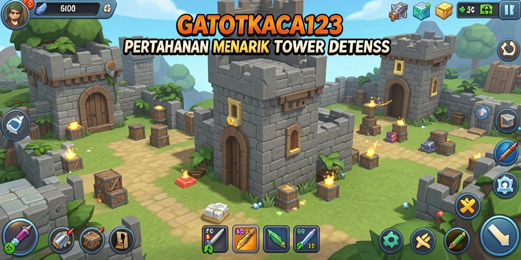 Gameplay seru dari GATOTKACA123 dalam menjalankan strategi Tower Defense.