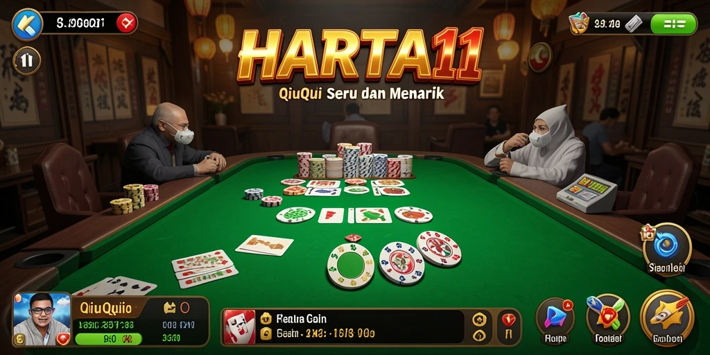 Screenshot HARTA11 menampilkan gameplay QiuQiu yang seru dan interaktif.