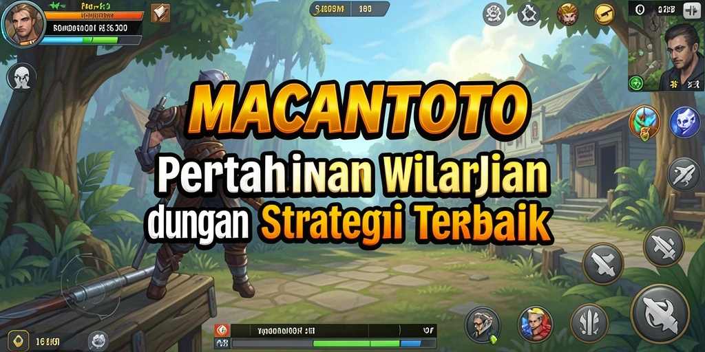 Screenshot gameplay MACANTOTO dengan menara dan musuh yang beragam.