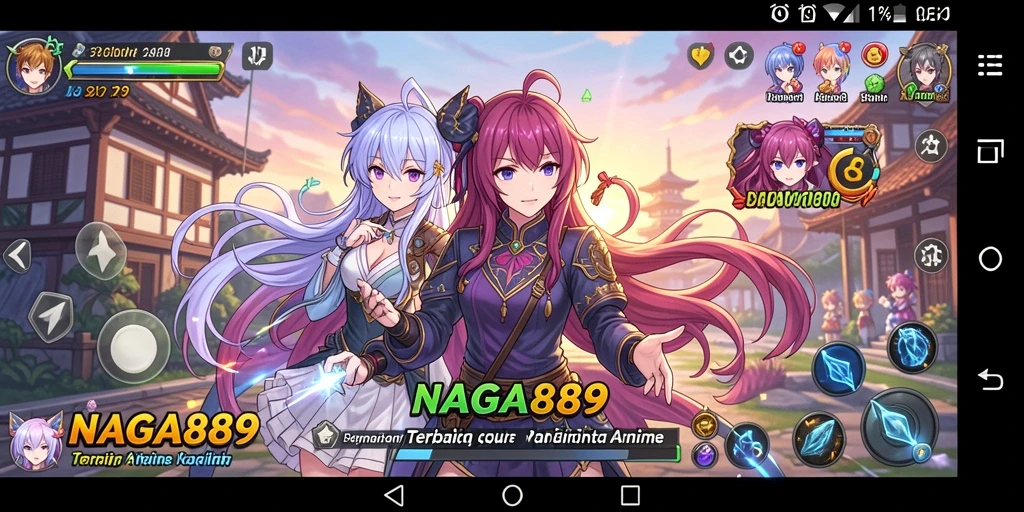 Screenshot gameplay NAGA889 menampilkan pertarungan karakter Anime yang seru.