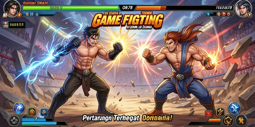 Tampilan menarik dari gameplay pertarungan ORA78 yang mendebarkan.