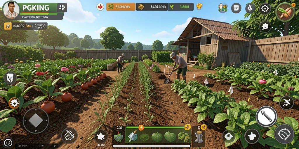 Tampilan gameplay PGKING yang menarik dari dunia pertanian.