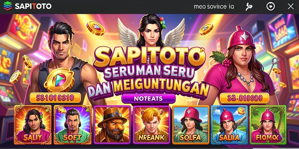 Tampilan gameplay SAPITOTO dengan berbagai mesin slot yang menarik.