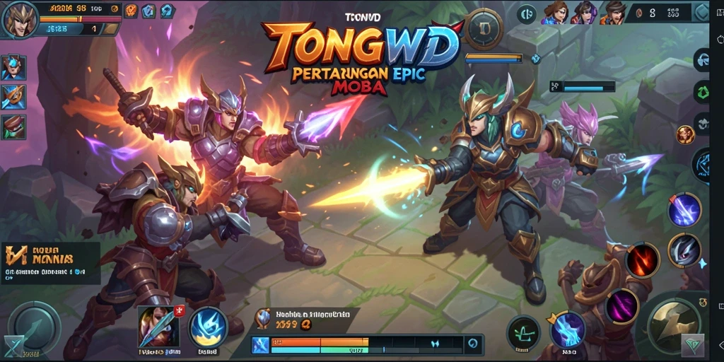 Gameplay menarik dan intens dari TONGWD dalam arena pertarungan.